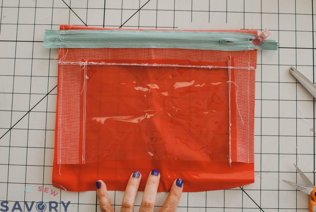 sew the back on the case