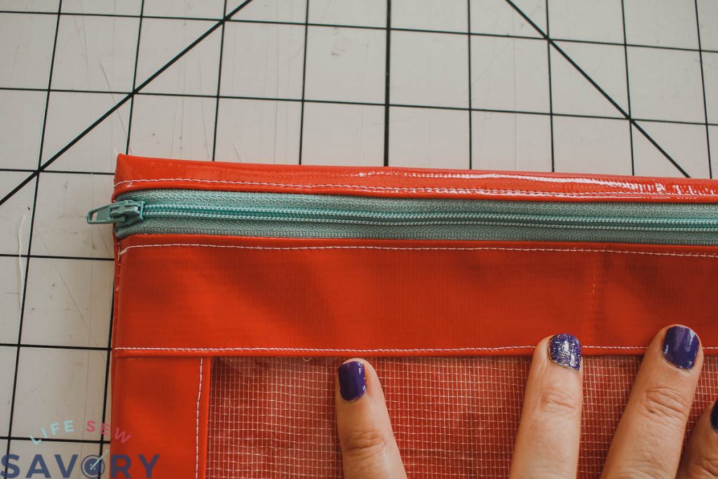 finished top of pouch