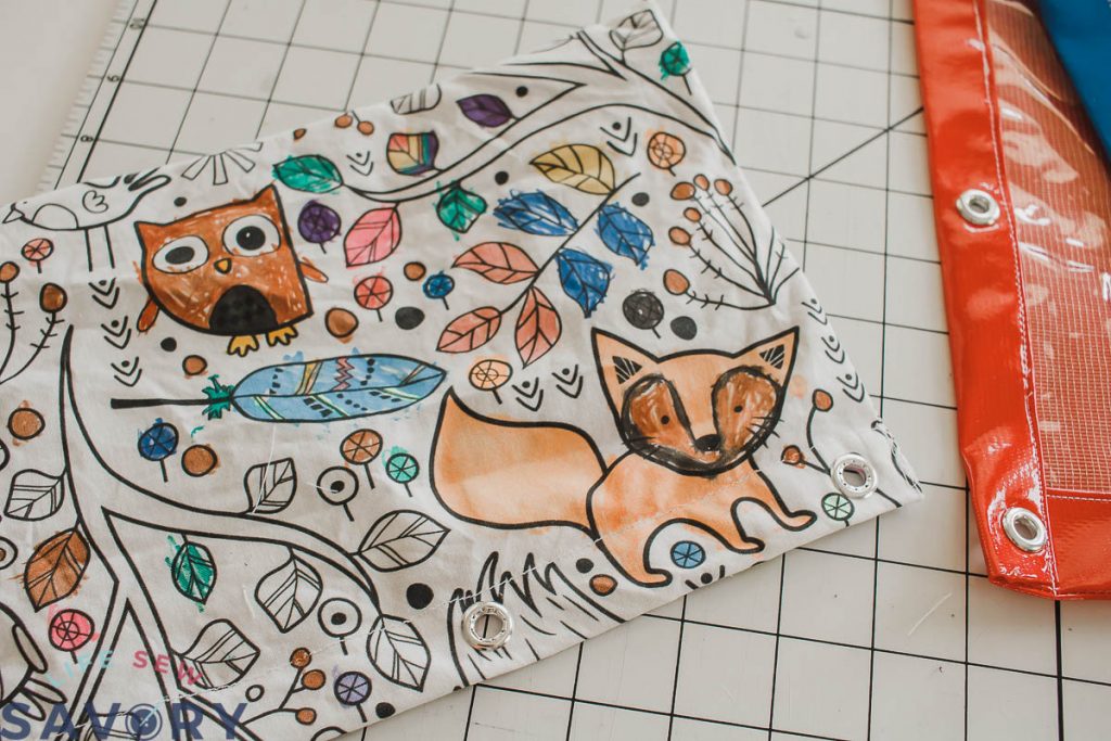 coloring fabric pencil case