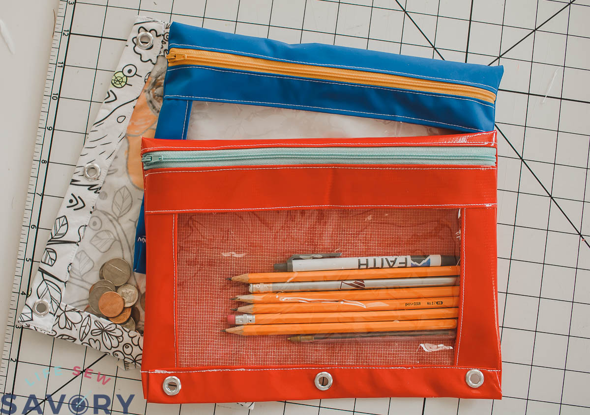 Binder Pencil Pouch free sewing pattern Life Sew Savory