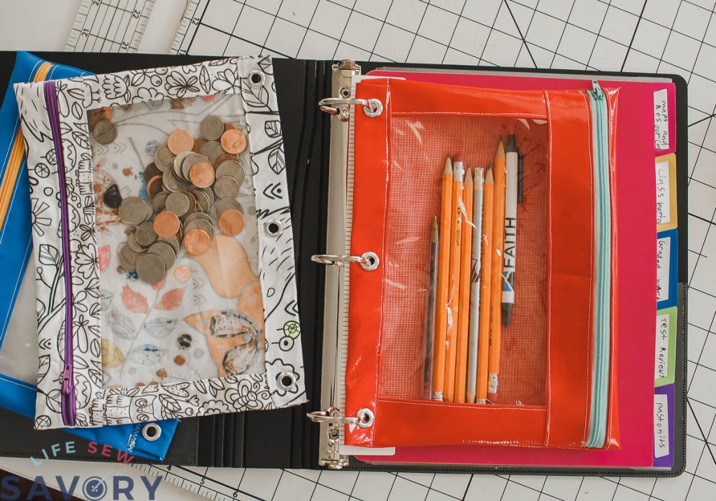 DIY binder pencil case for school