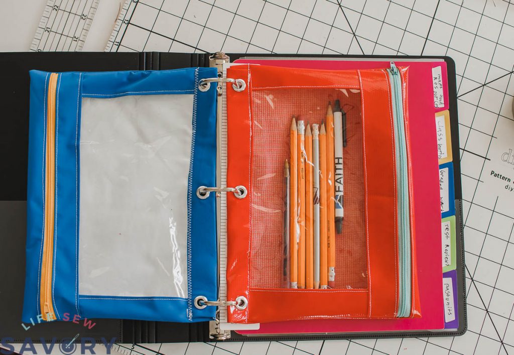 pencil case for binder