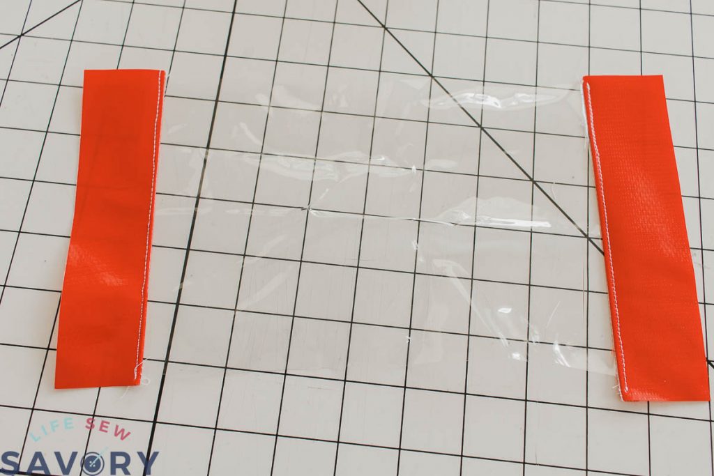 top stitch the vinyl