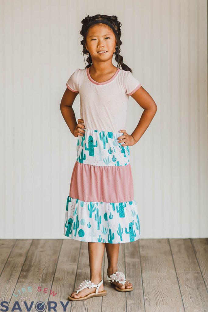 tshirt dress with tiered skirt