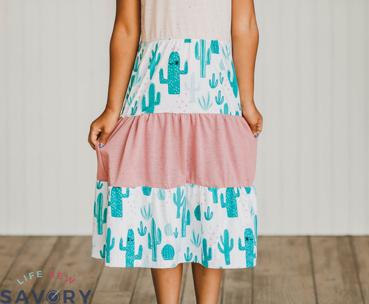 Tiered skirt dress pattern and tutorial Life Sew Savory