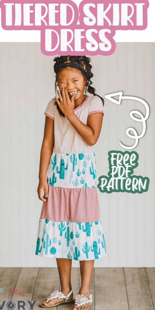 tiered skirt t-shirt dress pattern and tutorial