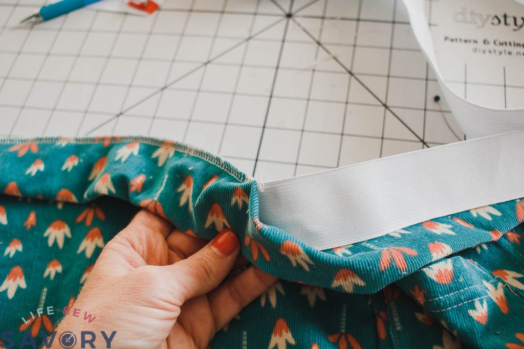 put elastic through the opening