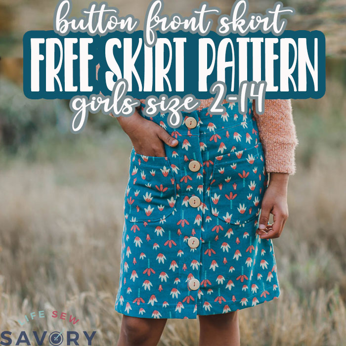 button through skirt pattern