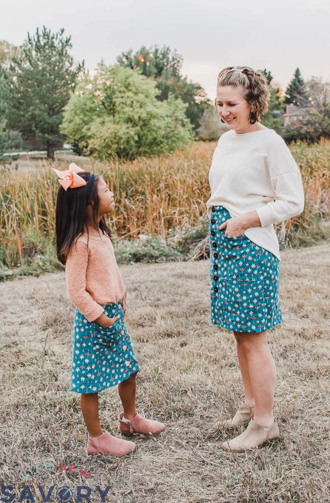 mom and me button down skirt patterns