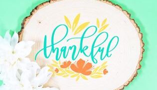 Image for Thankful Hand Lettered SVG File