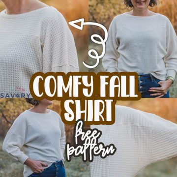 fall shirt sewing hack from a free pattern