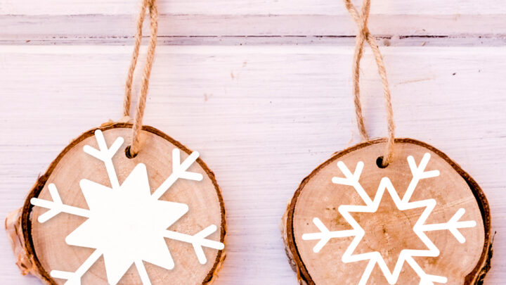 snowflake wood ornament