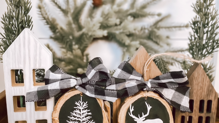 rustic wood slice