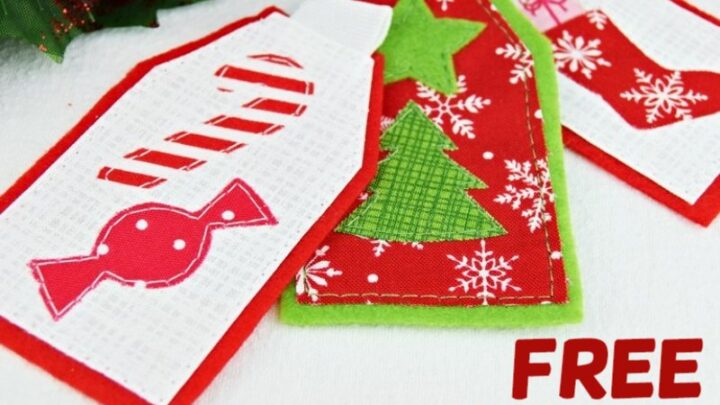 Image for Diy Christmas Gift Tags - Free Sewing Templates