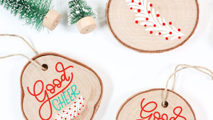 good cheer wood ornament