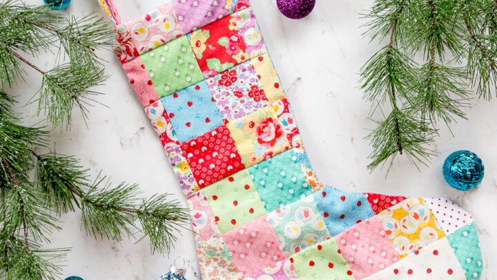 patchwork Christmas stocking