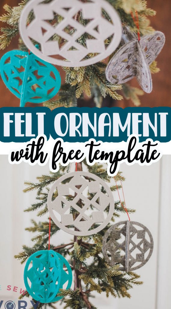 delicate felt ornaments with free template