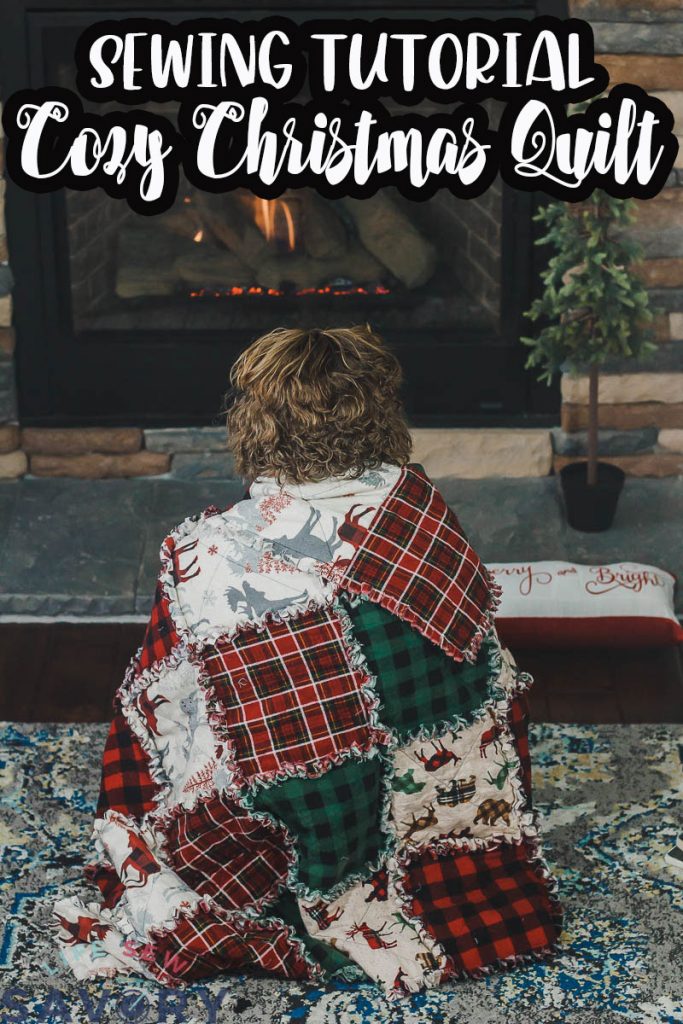 Cozy Christmas Fabric Blanket - Life Sew Savory