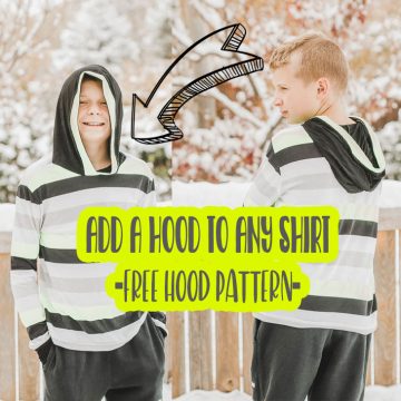 sew a hood on any shirt with a free sewing pattern