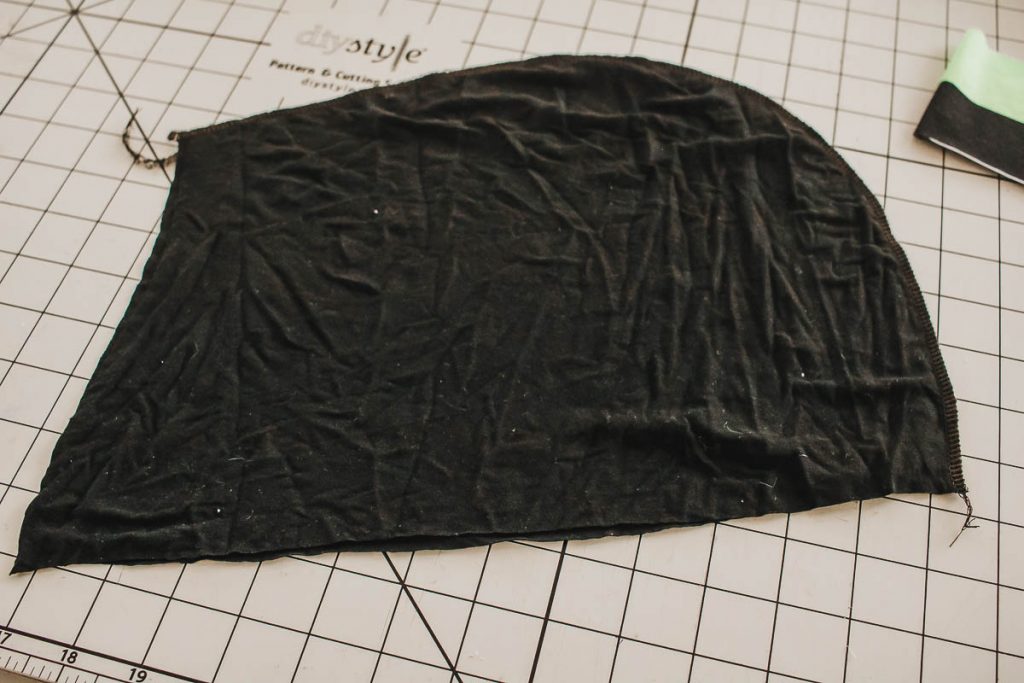 sew edge of hood