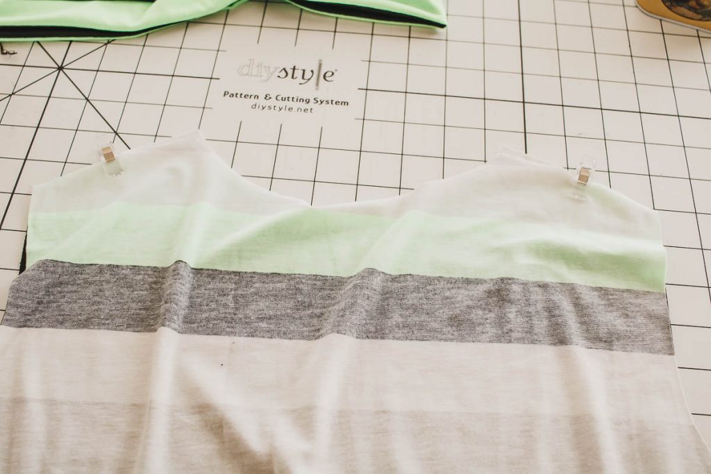 shirt with shoulders sewn