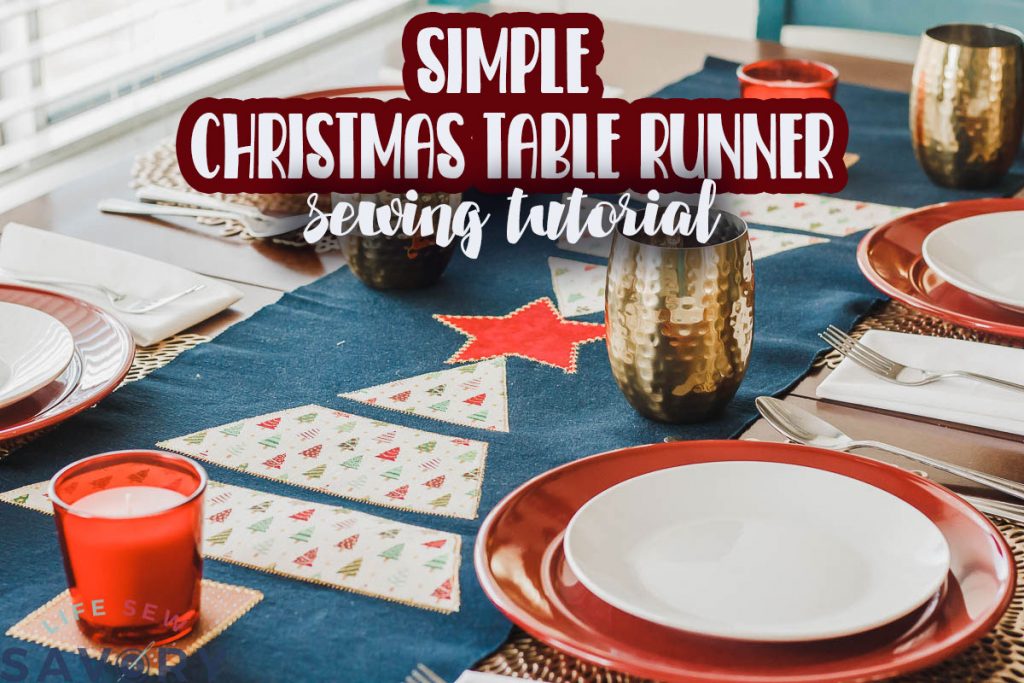 Christmas tree table runner sewing tutorial