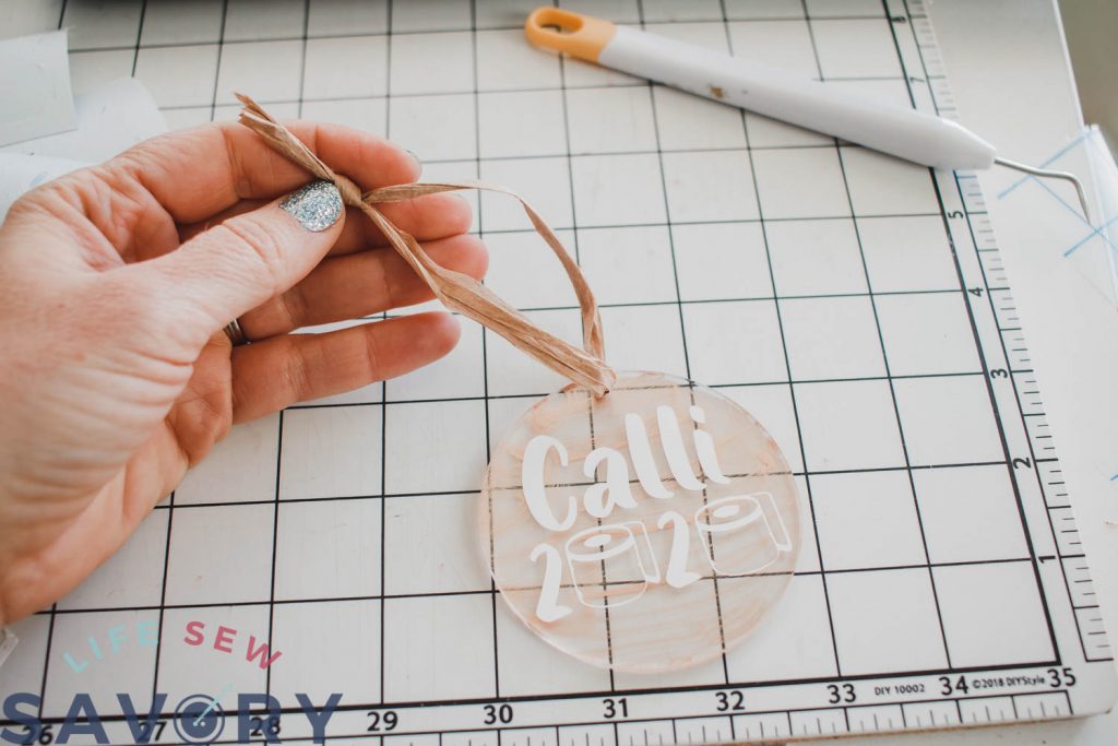 add string or cord to finish