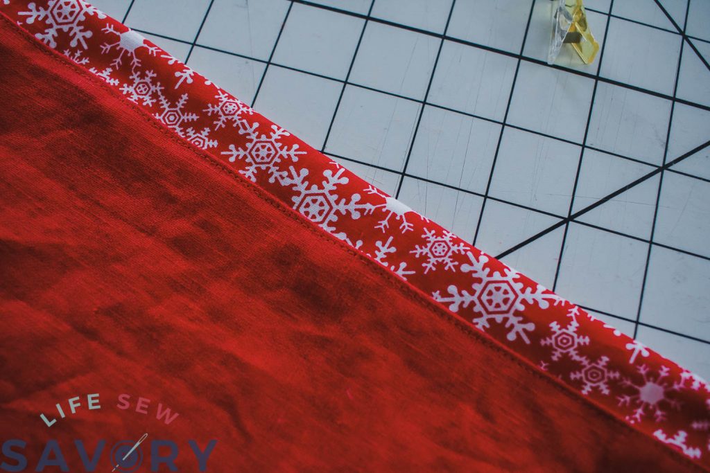 topstitch apron binding
