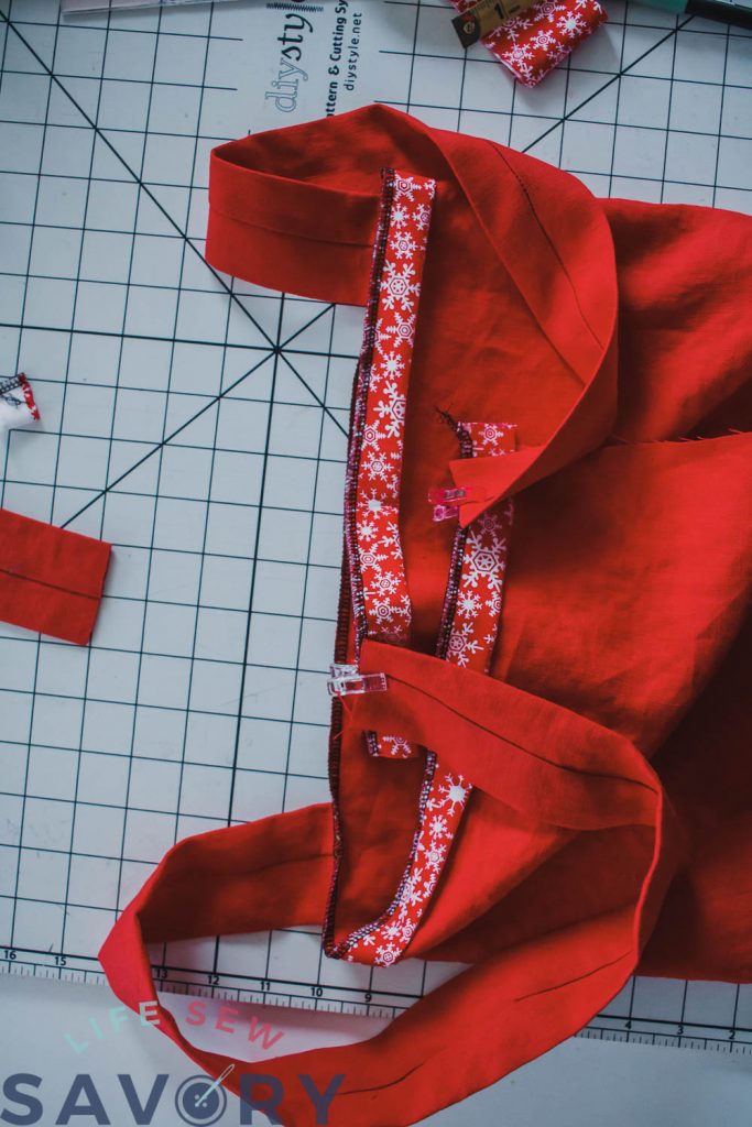 how to sew a christmas apron