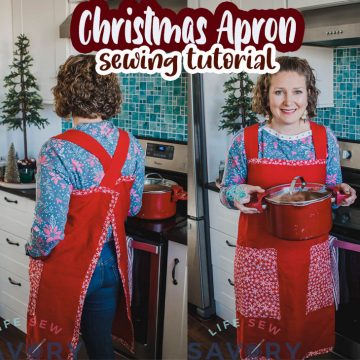 christmas apron sewing tutorial