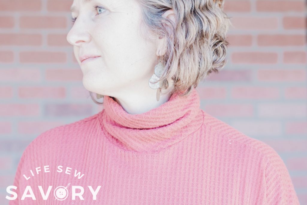 turtle neck added to a top