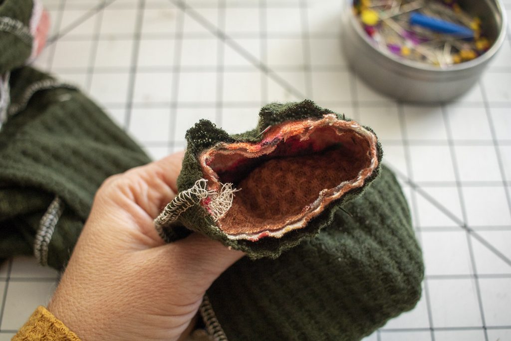 cuff inside sleeve