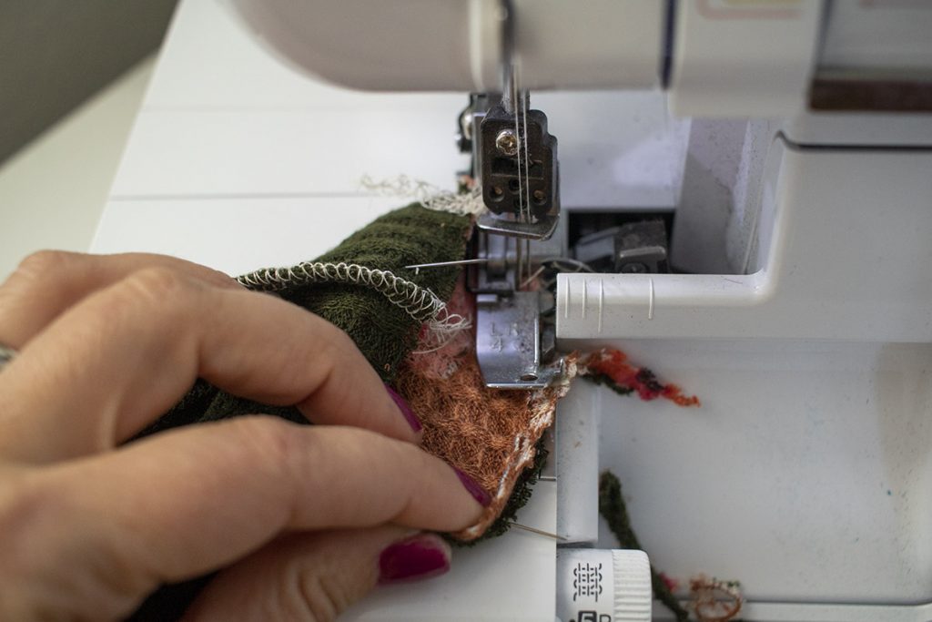 sew cuff to sleeve