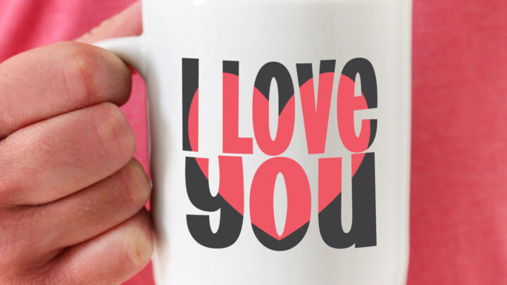 I love you heart design