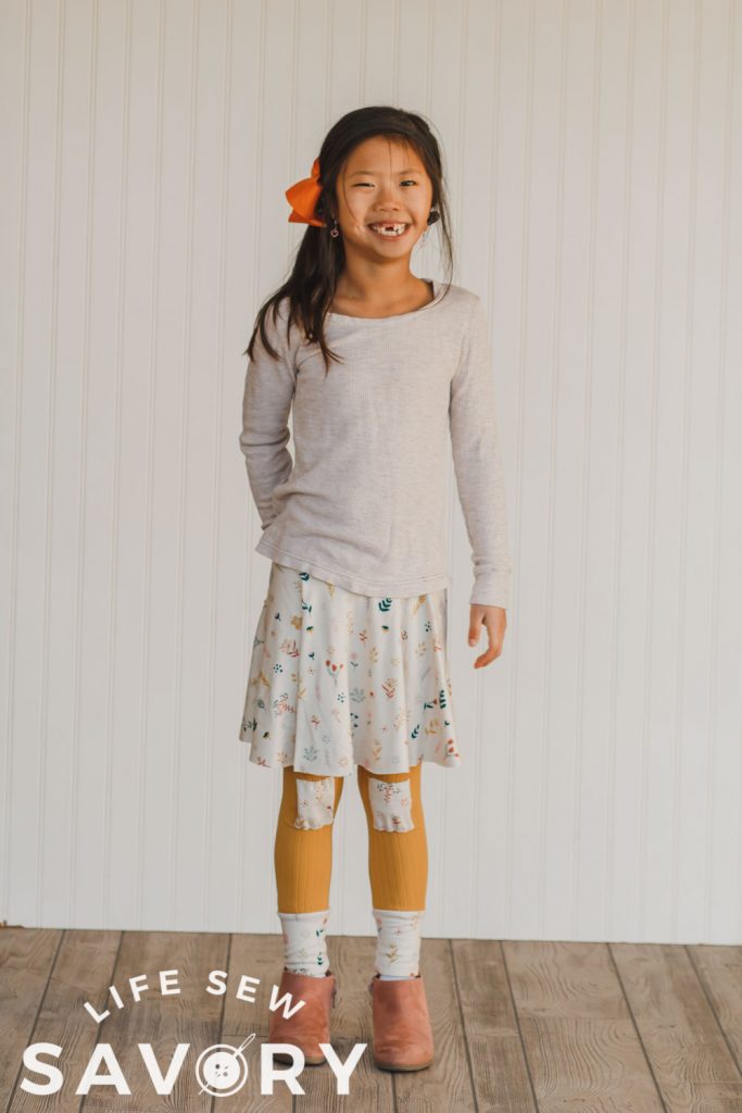 skirt on leggings sewing tutorial