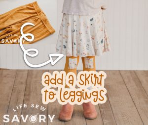 add a skirt to leggings