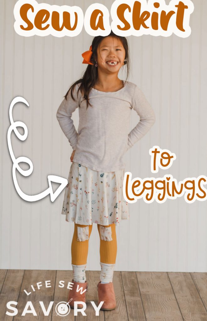 sew a skirt on leggings