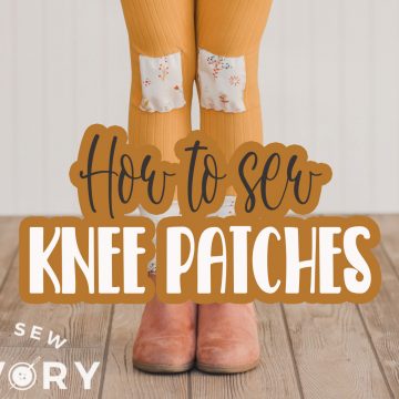 how to sew knee patches on leggings