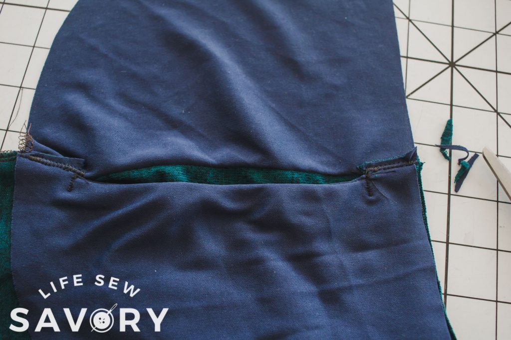 sew side seams on shirt