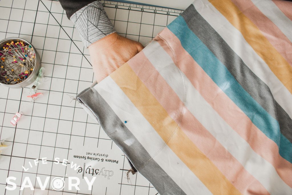 top-stitched front pocket