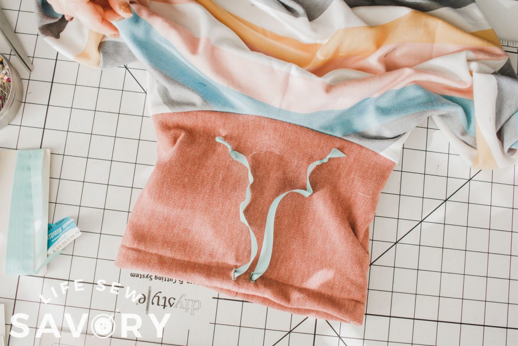 add cowl to sweatshirt