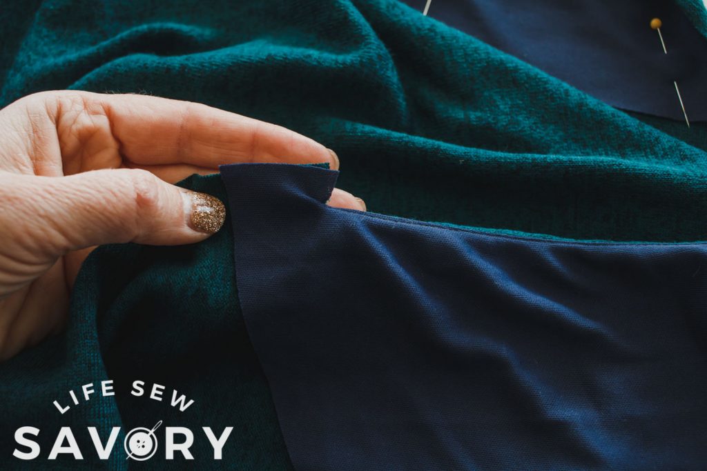 pull seam allowance out