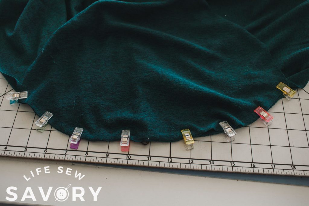 clip in sleeves and sew