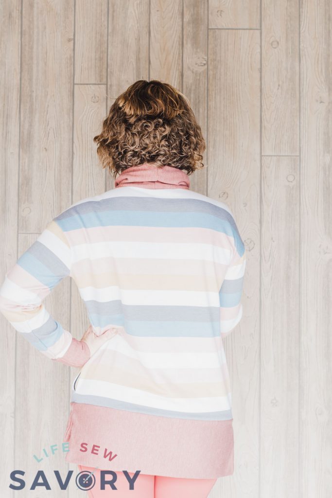 back of sweatshirt tunic