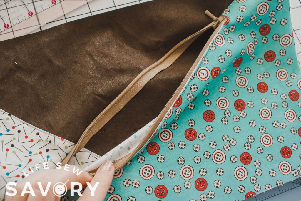 front zipper on padded case