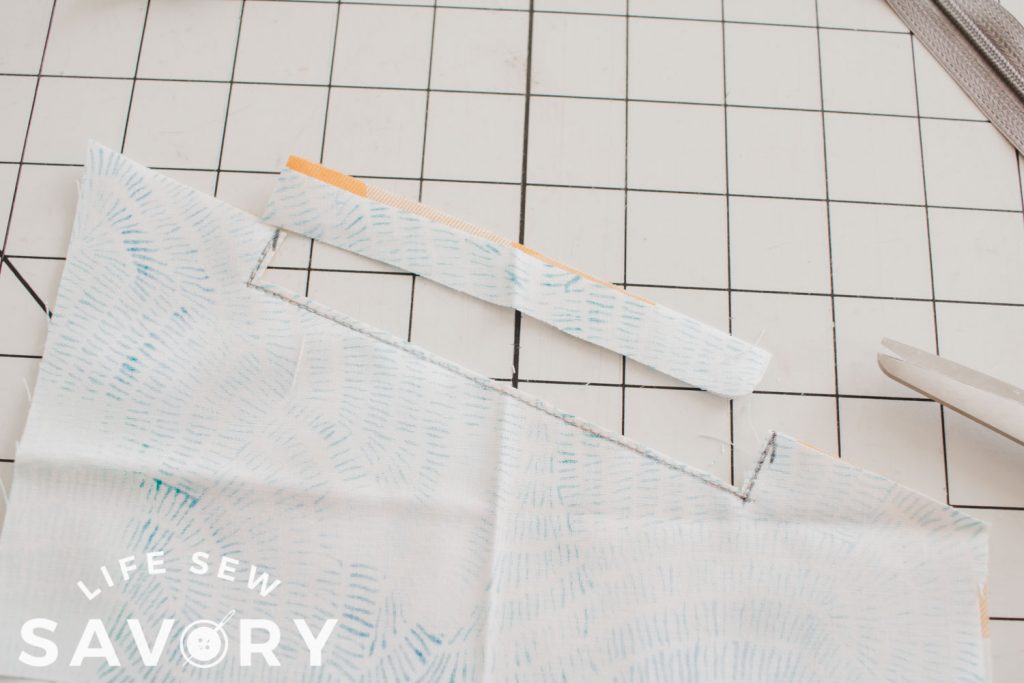 sew and cut for zipper