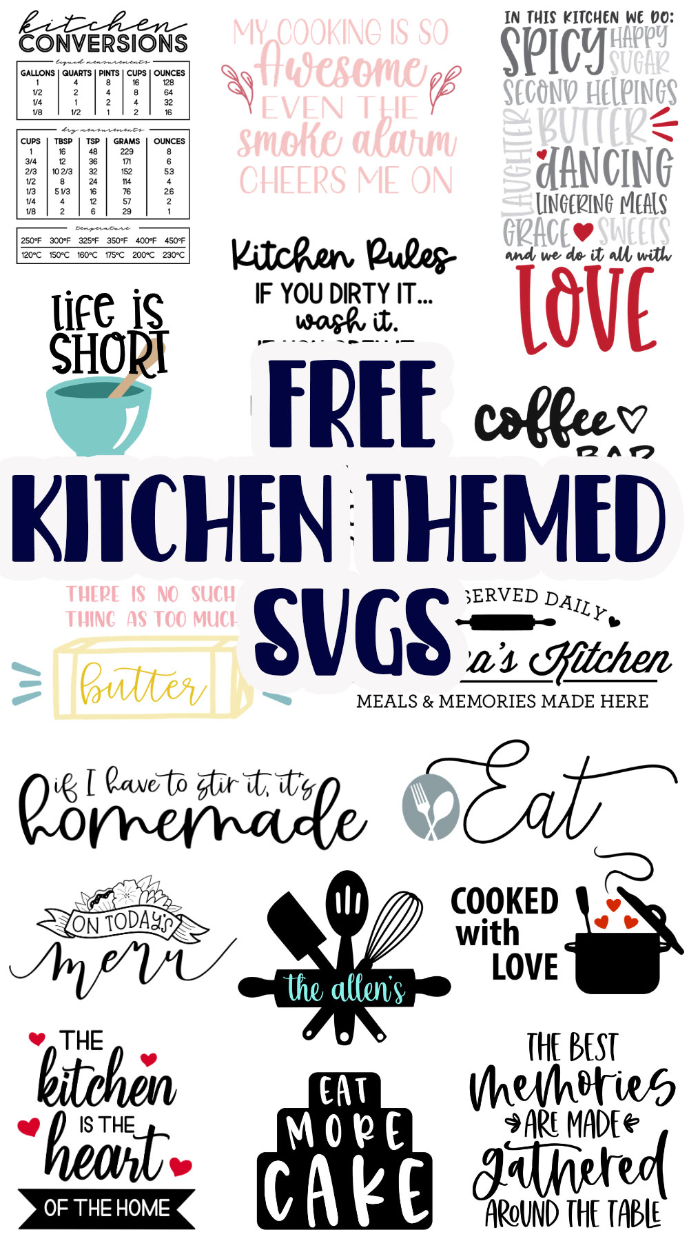 Kitchen Themed Svg Files Free Life Sew Savory