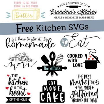 free kitchen themed svg files