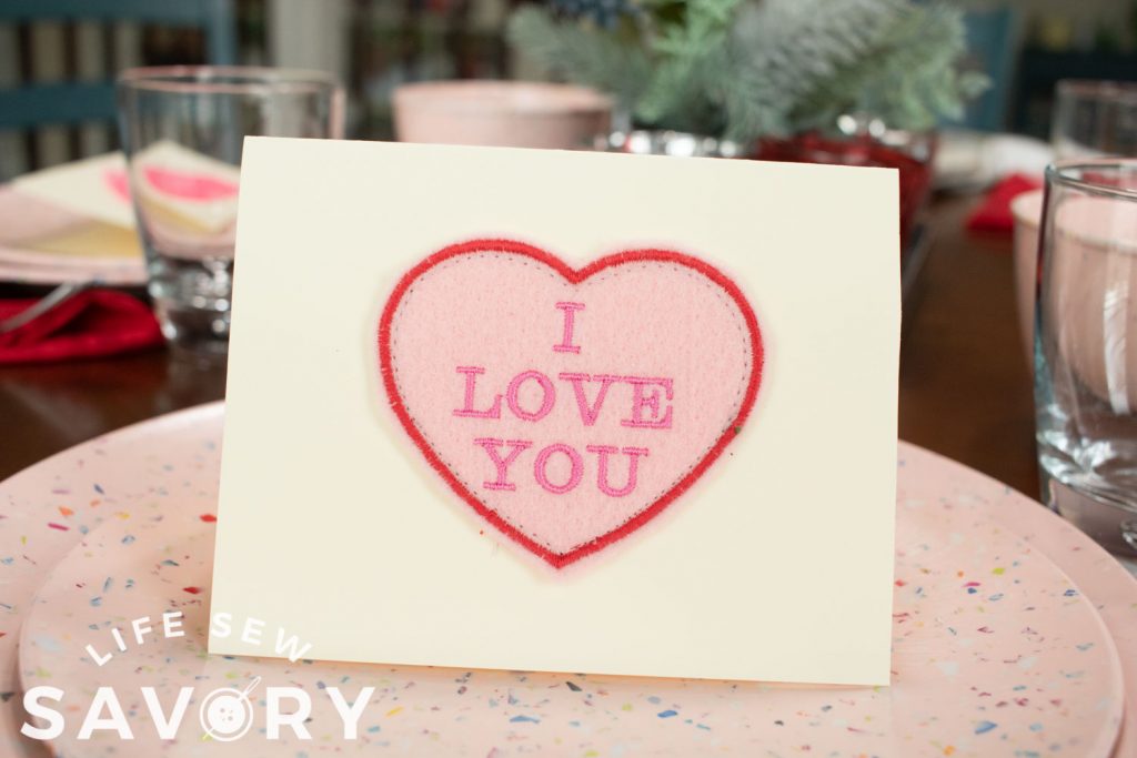 cute embroidered card