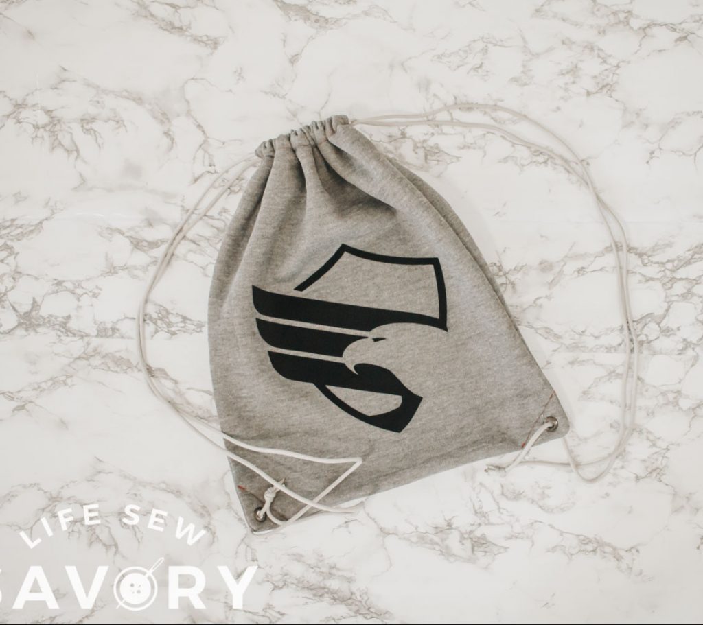 beginner sewing drawstring bag